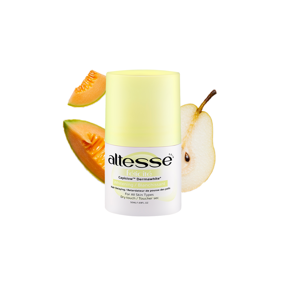 Whitening and Hair Delaying Roll-On Deodorant  Félicité 50Ml (Pears and Cantaloupe Scent)